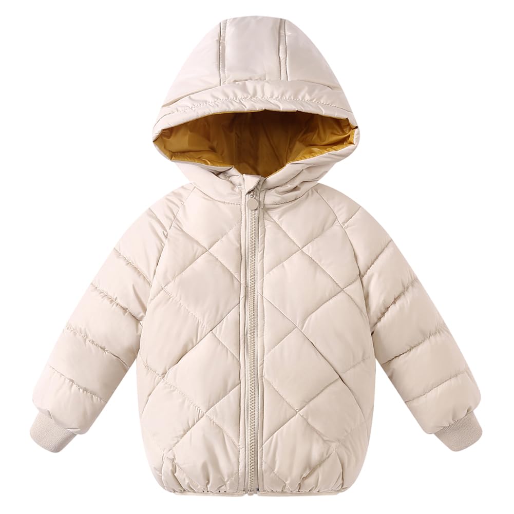 Manteau Matelassé Garçon Hiver – Doublure Chaude, Capuche Amovible, Coupe-vent, Tailles 6-16 Ans