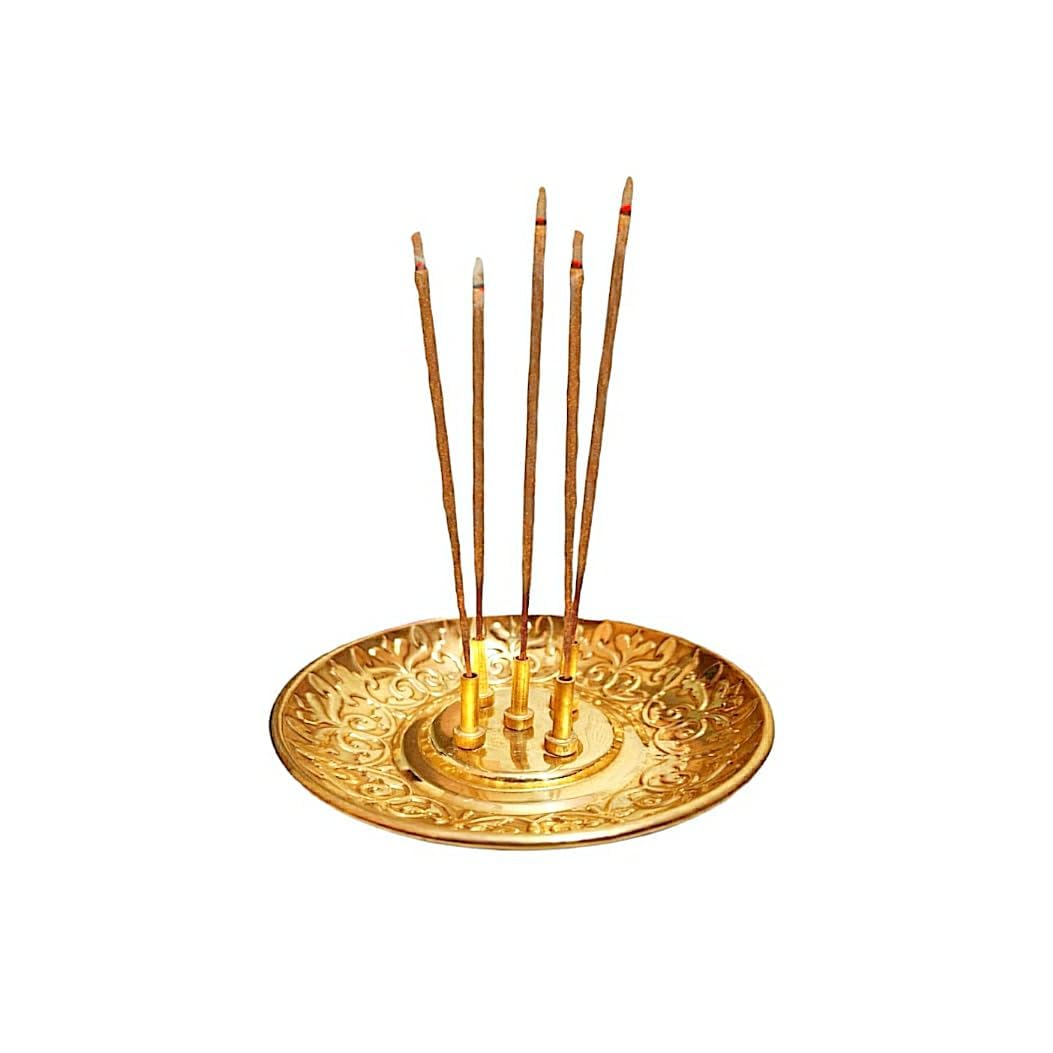 Mkd2 Rise Brass Incense Stick Holder, Agarbatti Stand with Ash Catcher, Gold, 4 Inch, Best for Puja, Pooja Room, Mandir, Temple, Home & Office Decoration (B0DF6LRYK6) Amazon Price History, Amazon Price Tracker