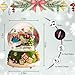 DUSVALLY Snow Globe with Music, Christmas Decorations for Home, Glitter Spinning Glass Water Globe with Merry Christmas, for Kids and Women