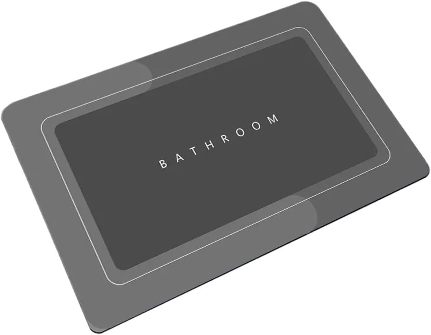 Alfombra de baño gris de 40x50 cm superabsorbente con fondo antideslizante para ducha