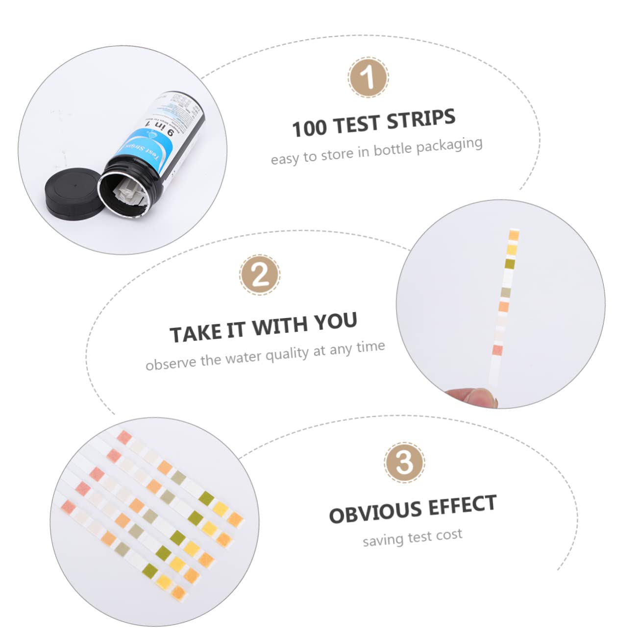 3 Sätze Wasserqualitätsteststreifen Pool-teststreifen Hochempfindliche Teststreifen Ph -tester Wassertestpapiere Prüfen Ph Test Papier Colorful 50 Stück * 3