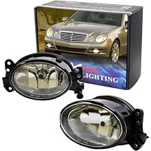 iJDMTOY Oval Shape OE-Spec Fog Light Lamps w/Halogen Bulbs Compatible with Mercedes-Benz C E R CLS ML Class, etc Replace OEM# 1698201556