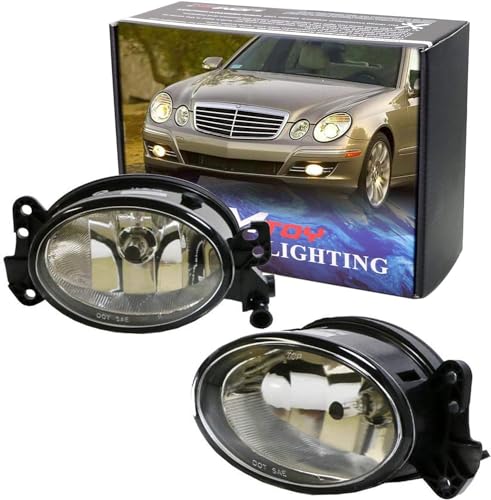 iJDMTOY Oval Shape OE-Spec Fog Light Lamps w/Halogen Bulbs Compatible with...