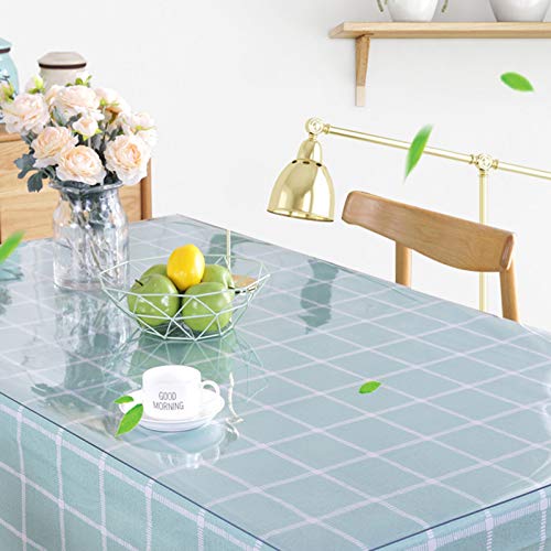 Nappe transparente en vinyle imperméable 85x140 cm pour la protection de table - 5