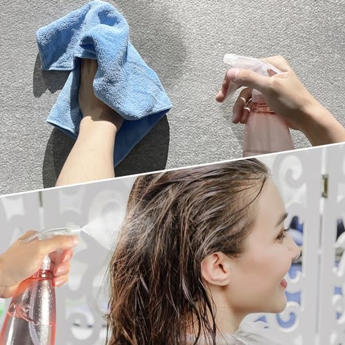 Newpop 3 Stk Zerstäuber Sprühflasche 500 ml, Nachfüllbar Sprühflaschen Leer, Transparent Spray Bottle, Kunststoff Sprüher Pflanzen, Professional Wassersprühflasche für Blumen, Haare, Reinigung