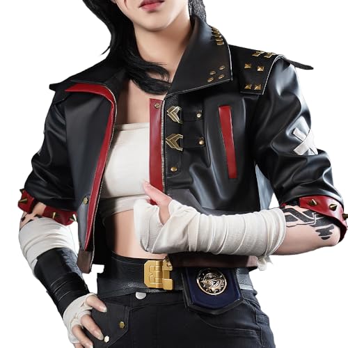 KIRA KIRA Vii Cosplay Costume Doki-SR Vii Black Jacket Coat Halloween Cosplay Costume for Women Men (M)