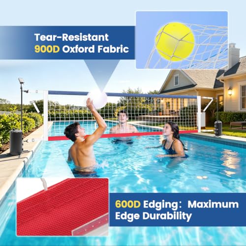 Vidoya Pool Volleyball Net Set with Solar LED Lights for Inground Pools - image 7