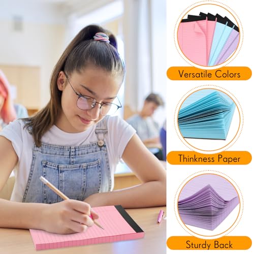 Blocs-notes colorés à larges lignes : écriture propre sans bavure pour l'école