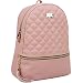 Copi Women's Simple Design Fashion Quilted Casual Backpacks Pink