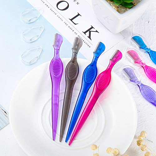 Mudder 28 Pieces Eyebrow Razor Eyebrow Knife Eyebrows Shaper Trimmer Shaver Facial Hair Razor Tool For Christmas Valentine's Day Giving (Assorted Colors) #TOP2