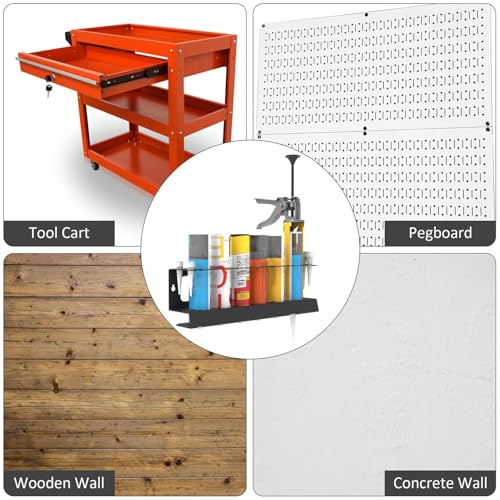 Rangement pour tubes de graisse en acier robuste avec fixations murales