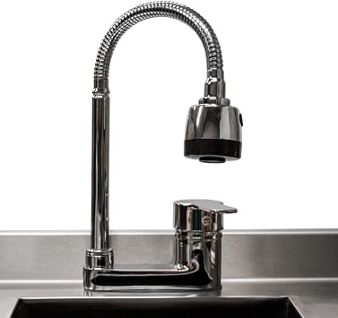Monster Shop Cocktail Bar Station Stainless Steel 90L Insulated Ice Well Removable Dividers Floor Standing Workstation Large Sink 360 Swivel Mixer Tap Speed Rail Bin Void FREE Boston Cocktail Shaker