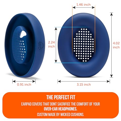 WC SweatZ XM4 - Patented Protective Earpad Sweat Covers for Sony WH1000XM4 by WC, Navy - Image 4