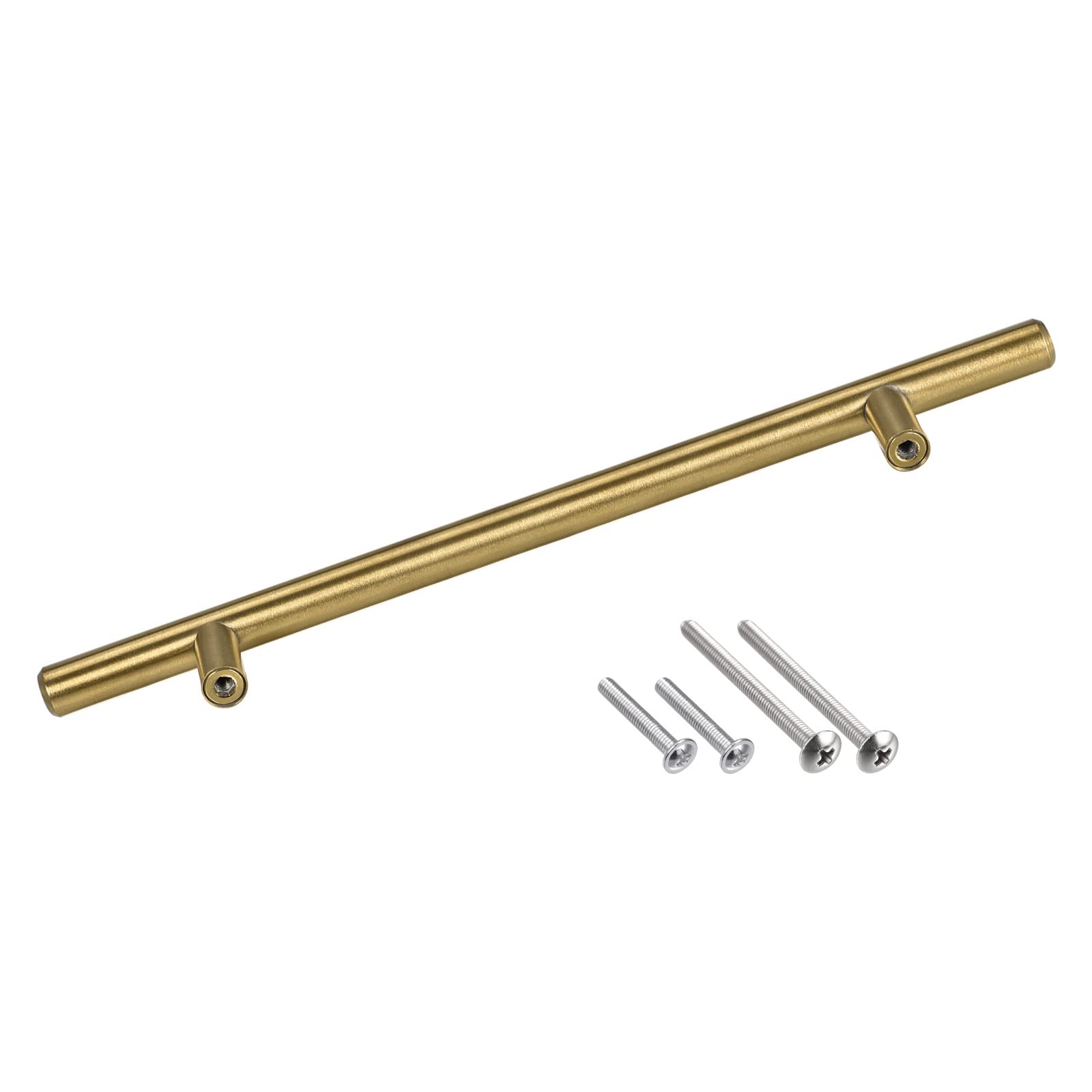 METALLIXITY T Bar Pull Handle (224mm/8.8'') Hole Center Distance, (12mm/0.47'') Dia, Stainless Steel Cabinetry Pulls