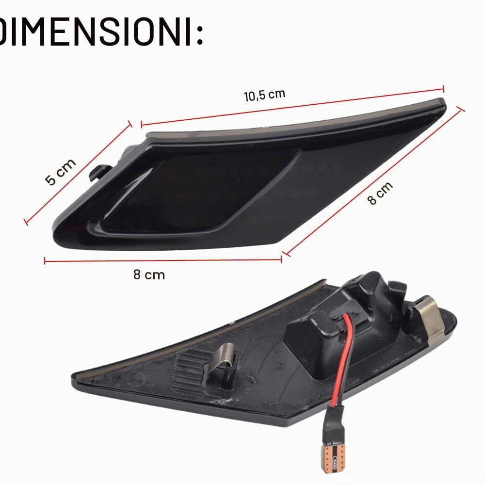 2 Pz Indicatore di direzione a LED per T-oyota 86 FT86 GT86 | per Scion FR-S, per Subaru BRZ (Trasparente)