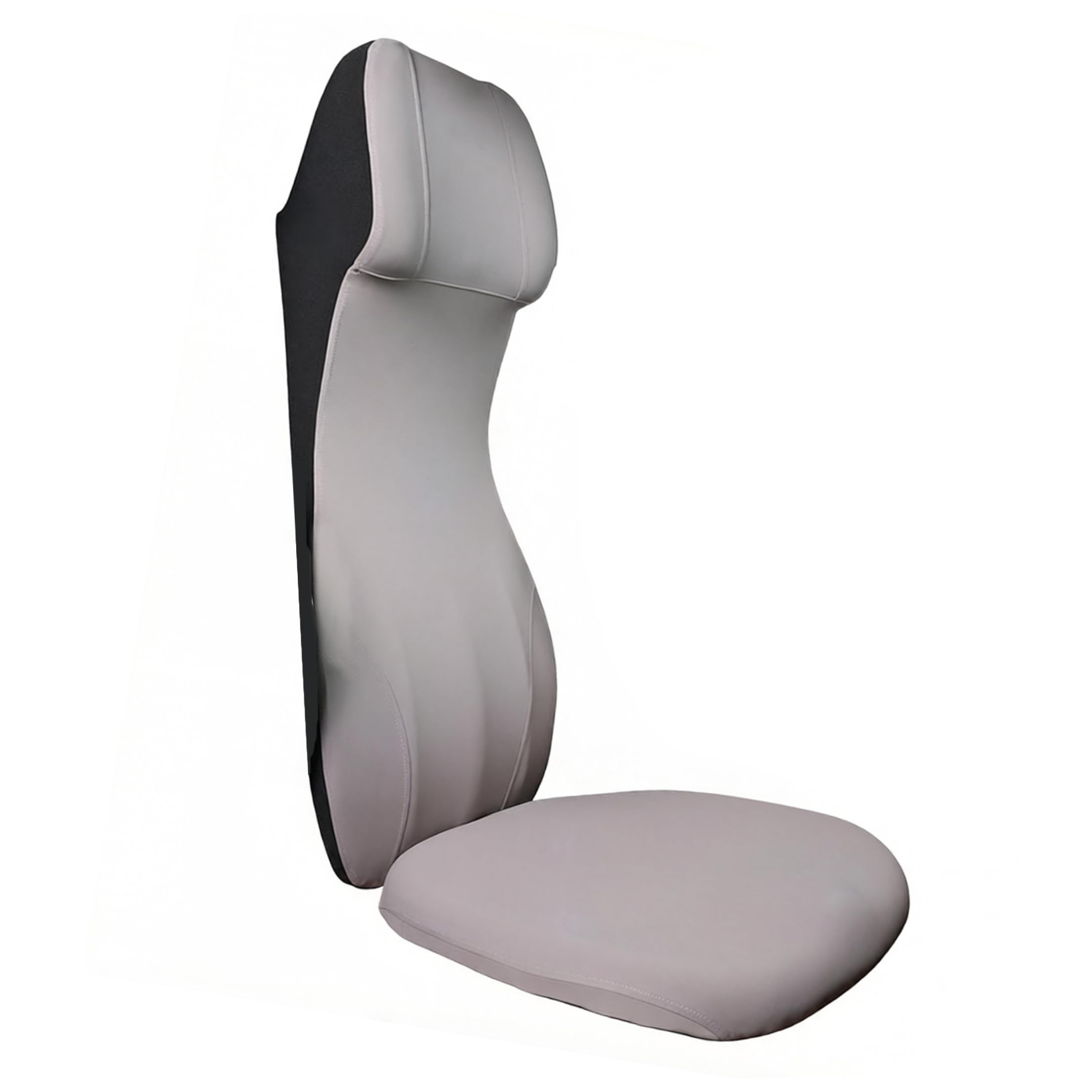 Gemuseeee 2PCS Slow Rebound Memory Foam Car Seat & Lumbar Cushion Pillow Breathable Fabric for Comfort Driving - Grey