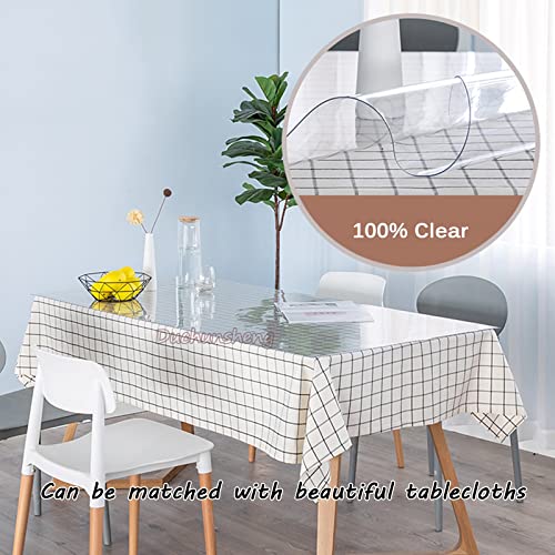 Nappe transparente rectangulaire de 1,5 mm pour table et bureau - 7