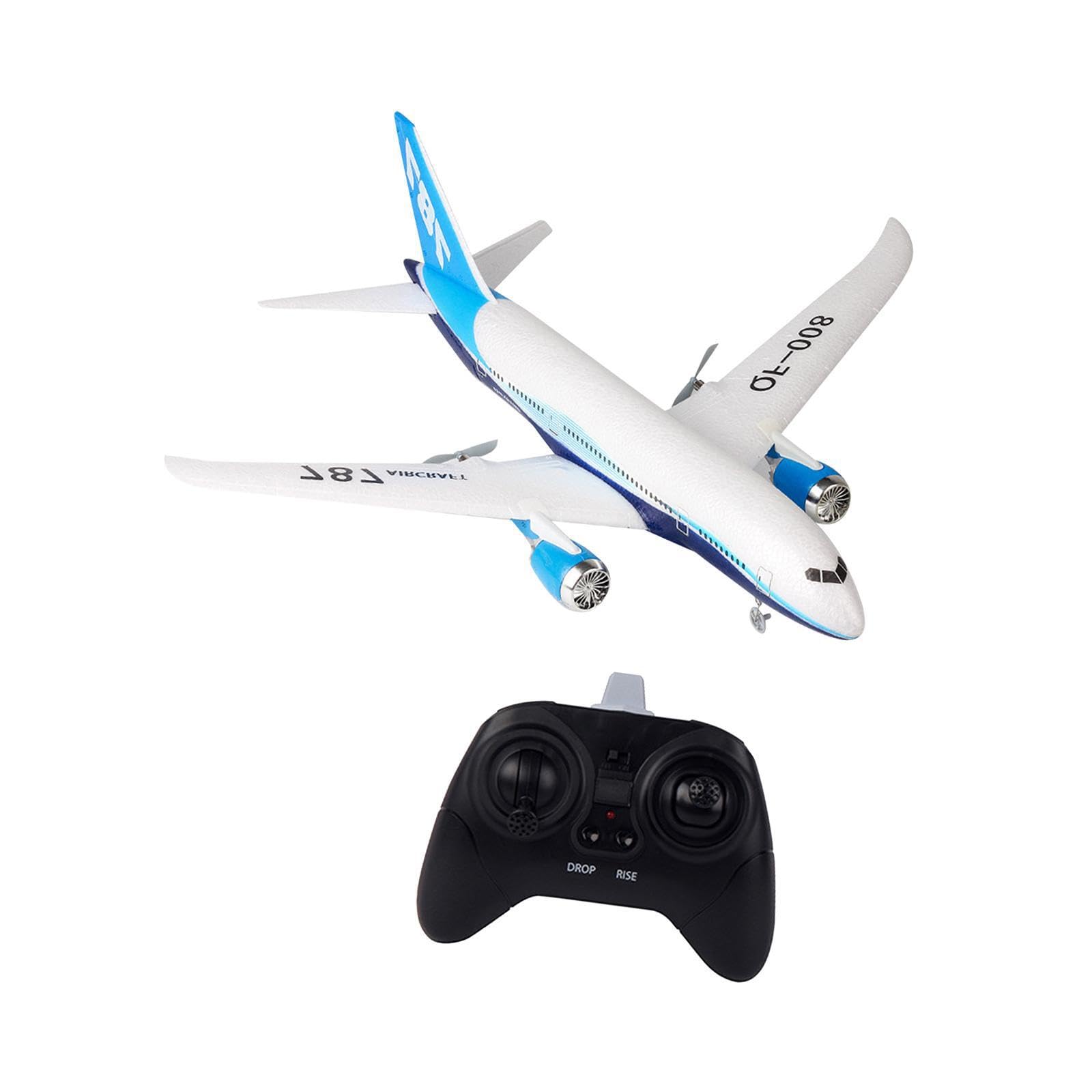 Mini Schaumstoff Gleiter mit festen Tragflächen, ferngesteuertes Spielzeugflugzeug mit USB Anschluss und Nachtlicht, Kinder und Freunde,