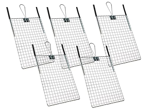 Abstreifgitter Metall - 26x30cm - 5 Stück - Farbabstreifgitter - stabiles Farbabrollgitter - mit 2 Umbiegelaschen zum besseren Halt am Eimerrand