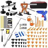 DentWiz Kit de réparation de Bosses sans Peinture - Kit d'extracteur de Bosses de Voiture avec Marteau Coulissant, Barre en T, extracteur de Pont, Ventouse, extracteur de Colle et Pistolet - Outil