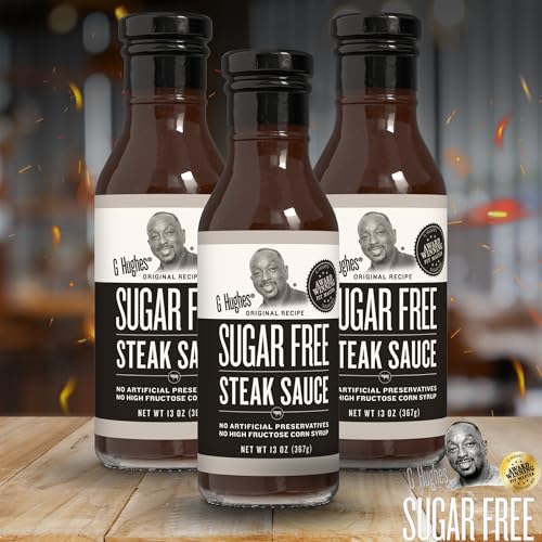G Hughes Sugar Free, Steak Sauce - Gluten Free Steak Sauces, Sugar Free Steak Sauce, Sugar Free BBQ Sauces, Gluten Free BBQ Sauces, No Preservatives, No Added Sugar - 13 Oz (1-Pack) - Thumbnail 2