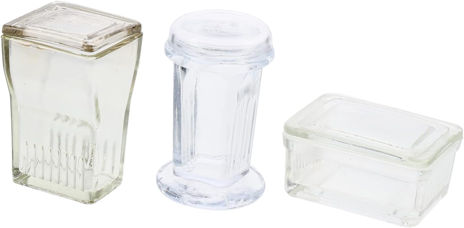 Gatuida 3sets Lid Glass Staining Jars Transparent Staining Tanks for Lab Use and Acid Resistant