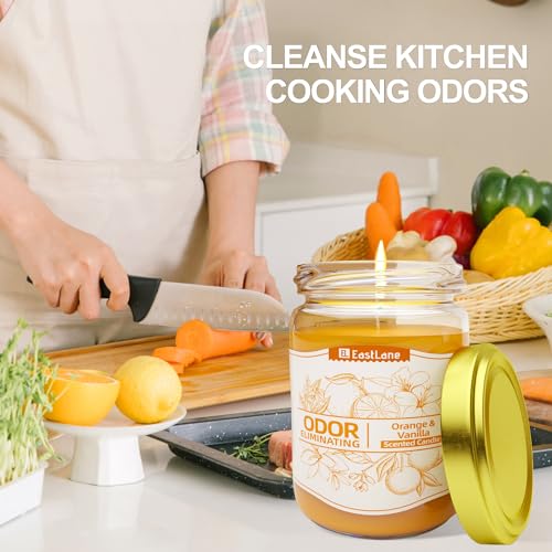 El Eastlane HAHA-001 Orange & Vanilla Odor Eliminating Candles thumb #3