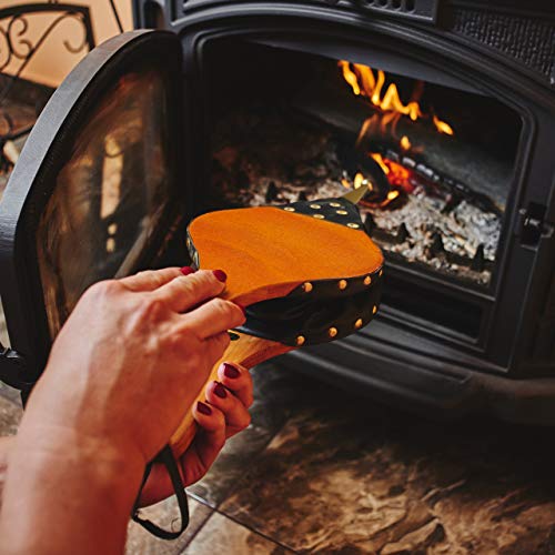 Relaxdays Blasebalg Grill & Kamin, rustikaler Handblasebalg