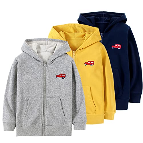 Toddler Boys Girls Long Sleeve Winter Car Zippered Hoodie Coat Jacket Warm Outwear Rain Coat Boys3