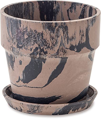 POSH LIVING アーバンプランツポット シナモン/チャコール サイズ:約13.5 H12.5 80983