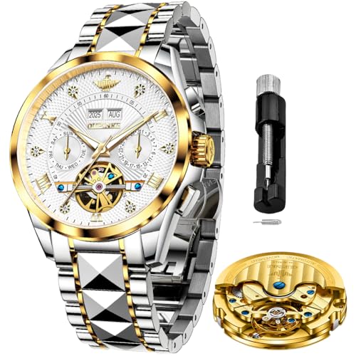 Montre automatique homme OLEVS en argent pour le quotidien chic