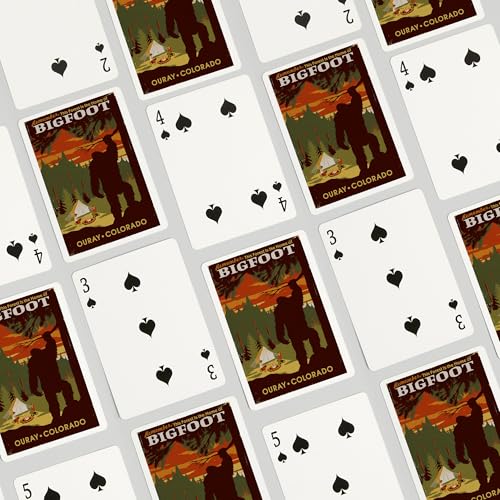 Baraja de 52 cartas Poker Ouray Colorado Bigfoot miniatura 4