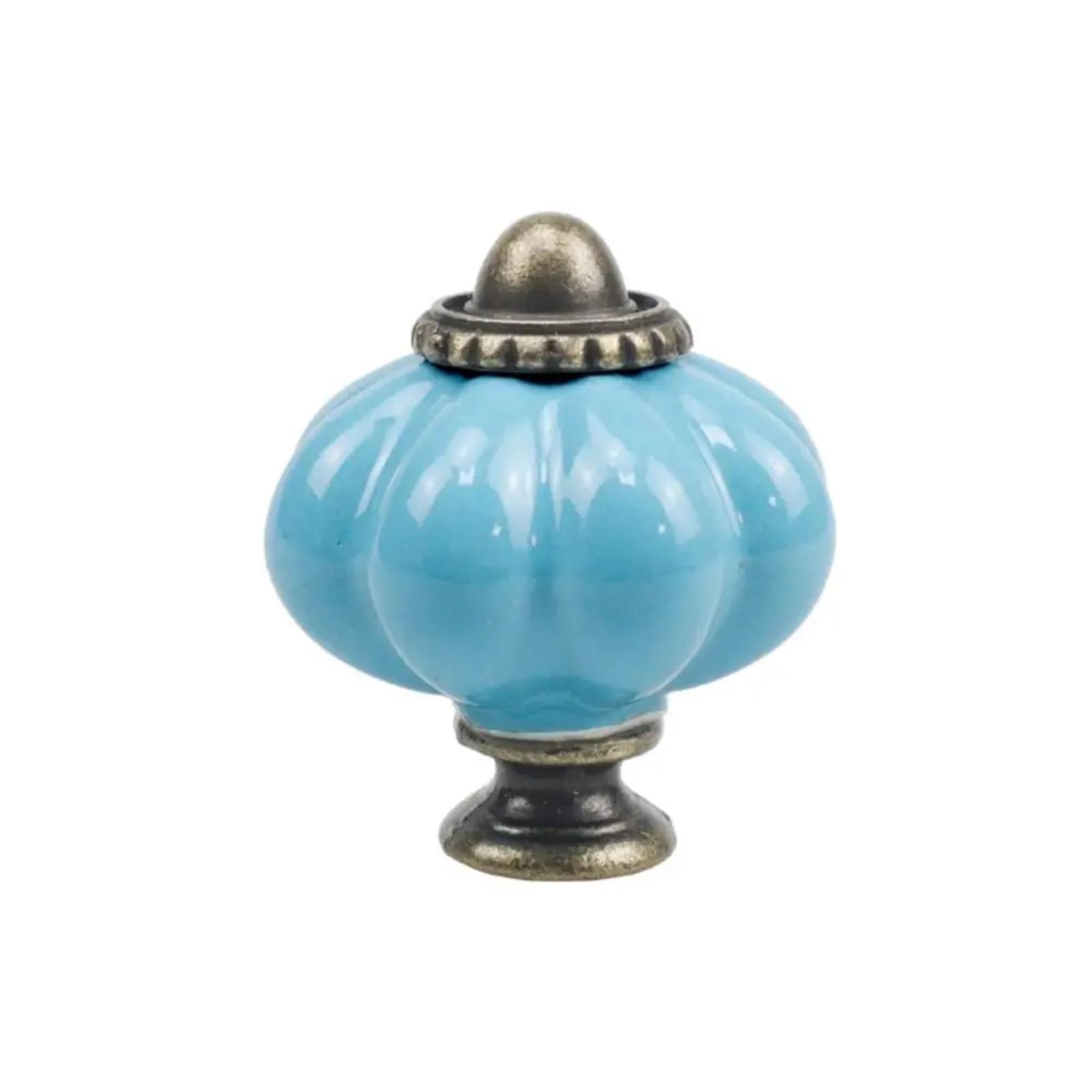 Cidegoo 6PCS Ceramic Cabinet Knobs Round Single Hole Vintage Drawer Pulls