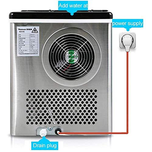 Máquina automática portátil de hielo, acero inoxidable, 25 kg/24h miniatura 5