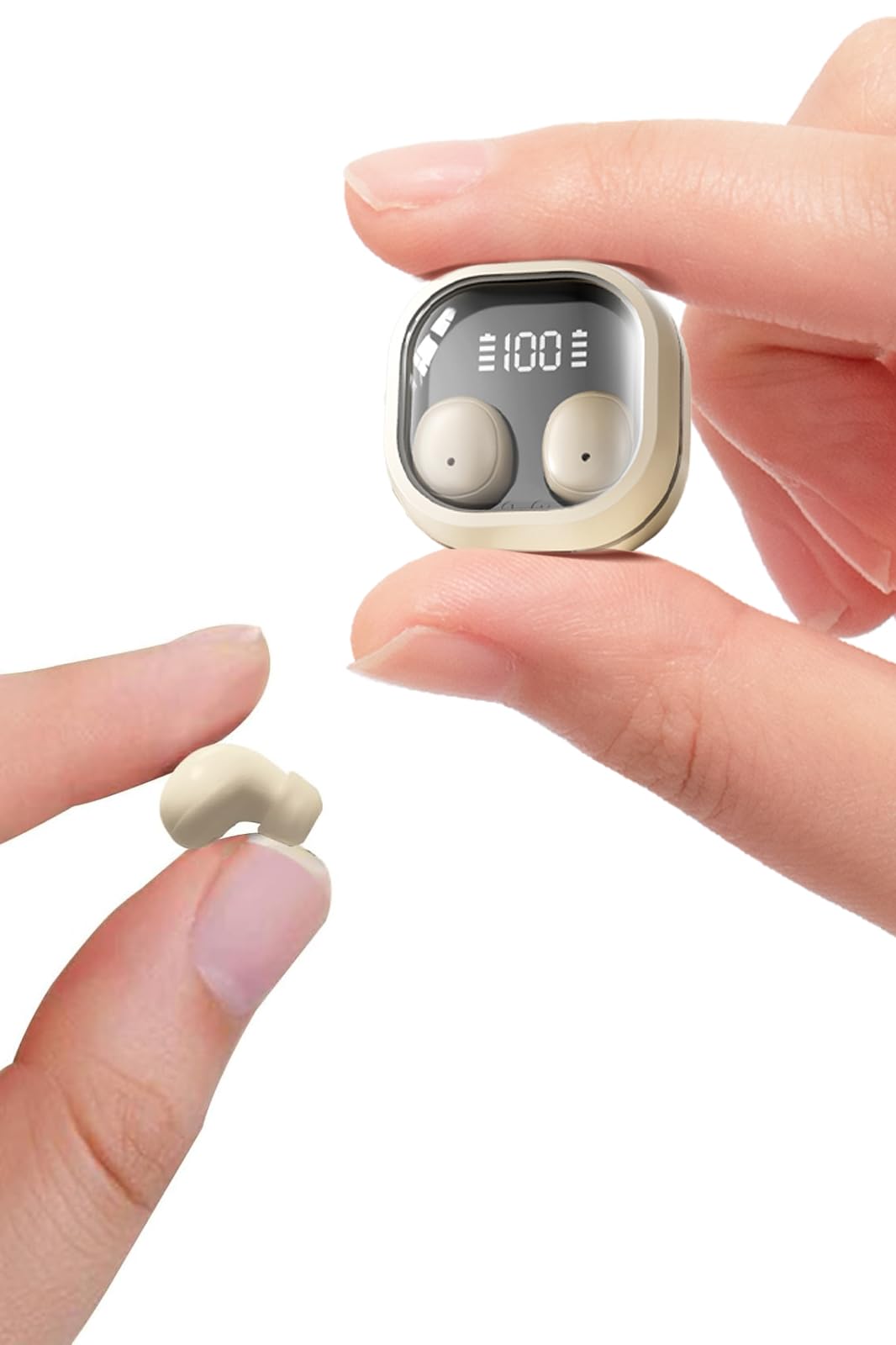 Invisible Mini Sleep Earbuds Wireless Bluetooth Ultra-Light Comfort Fit Sleep Headphones for Side Sleepers Soft in-Ear Ear Plugs