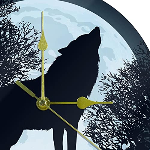 Horloge murale loup idée cadeau originale pour déco maison - 3