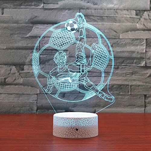 Lámpara de noche 3D fútbol para niños con mando y LED miniatura 5
