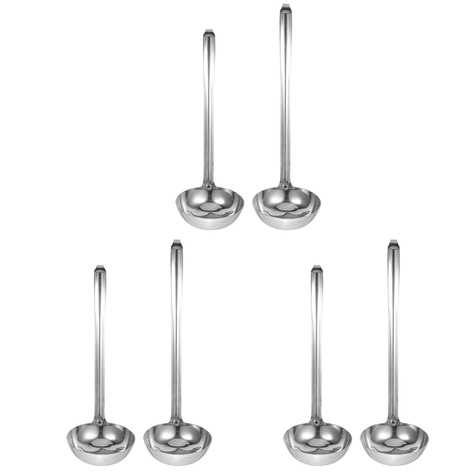 iplusmile 6stücke Teiliges Edelstahl Suppenkelle Kleine Saucenkelle Für Suppen Soßen Und Servieren Mit Praktischem Haken-design Für Einfache Aufbewahrung Und Nutzung Der Küche