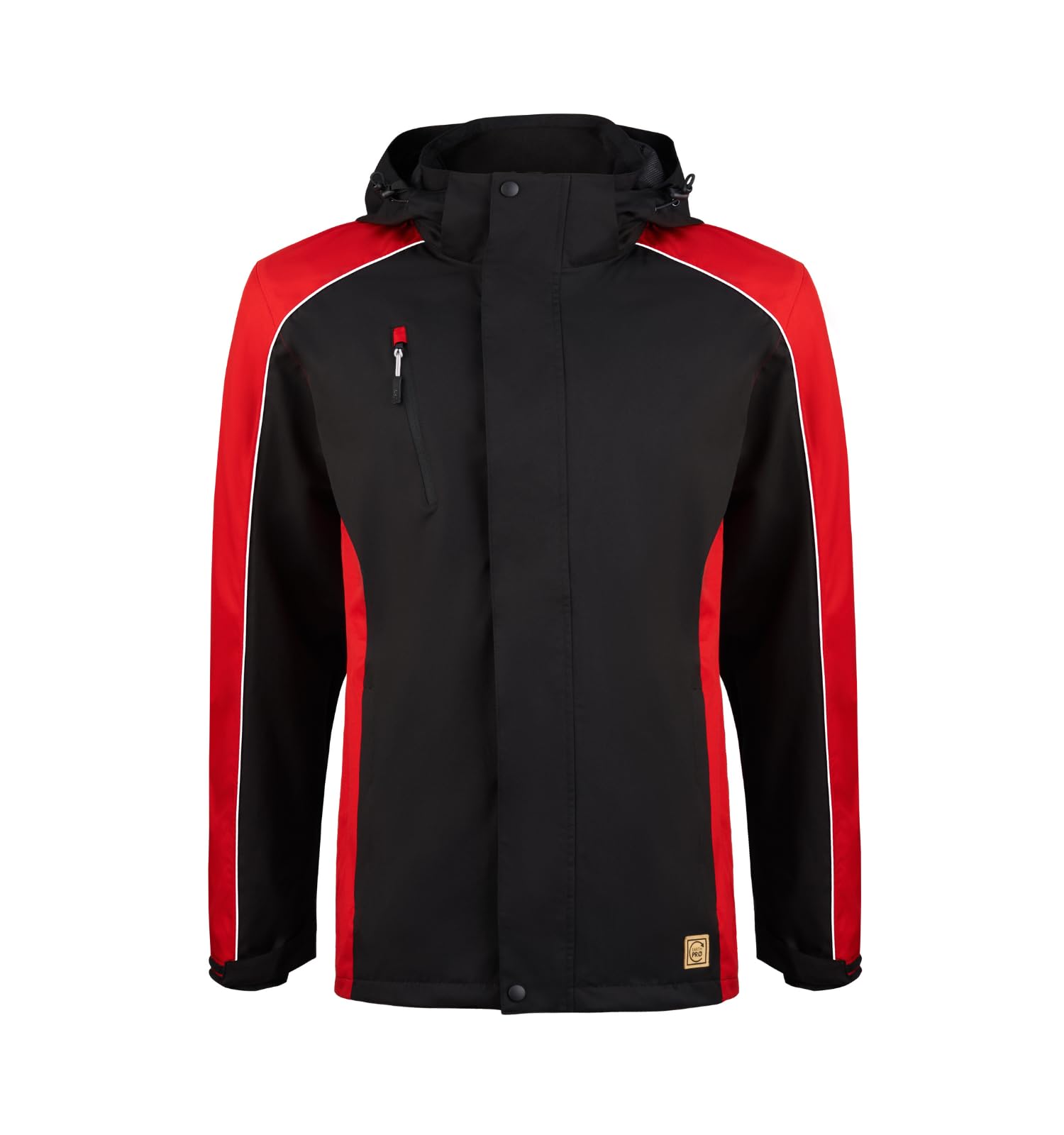 ORNLightweight Waterproof Jacket | Outdoor Work Jackets for Men with Removable Hood | Breathable Wind Breaker with Storm Flap & High Visibility Side Panels, Avocet(4688)