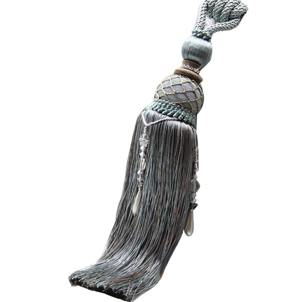 Accessori per Tende, Cravatte, Decorazioni per La Casa, Pallina da Appendere, Fermaglio per Tendaggi, Fasce, Nappe, Regalo, Finestra, Moda, Soggiorno, Grigio 2（2 PCS）