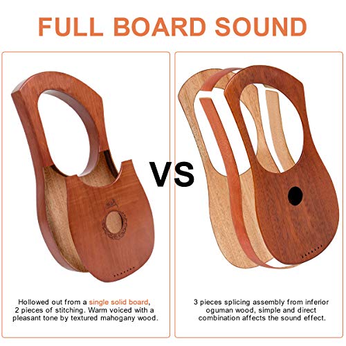 Aklot Lyre Harp 7 cordes Lyre Harpe - Image 5