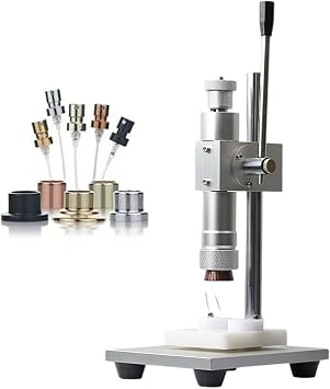 Manual Perfume Capper, Aluminum Spray Bottle Caps Crimper & Perfume Collar Sealing Machine,Height Adjustable Bottle Crimping Machine15mm