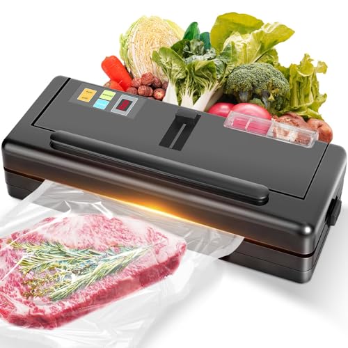 Seladora Vacuo para 110V-220V, Embalagem a Vácuo Portátil Alimentos, Seladora a Vacuo para líquidos, a Vácuo com Reservatório Alta Performance
