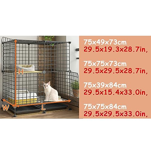 Cage pour chat en métal multicouche : la solution d'intérieur pour sécuriser vos animaux - 7