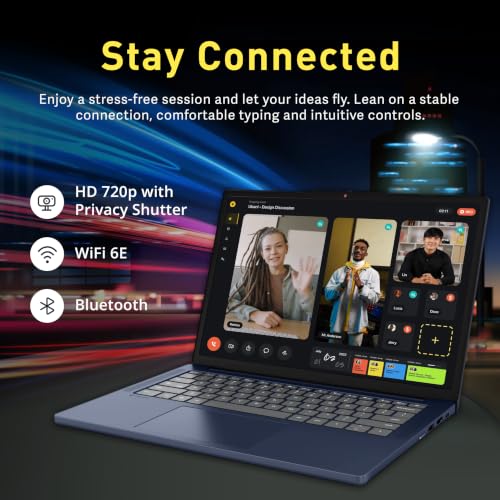 Image of Lenovo IdeaPad Slim 3 14 inch 2K Touch Chromebook, MediaTek Kompanio 540, 4GB LPDDR5X, 224GB Storage (64GB eMMC+160GB Docking Station), ARM Mali-G57 MC2 Graphics, 720p Webcam, Wi-Fi 6E, Chrome OS, Blue