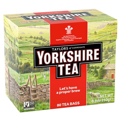 Image of Yorkshire Tea, Black Tea, 80 Teabags (Pack of 2)