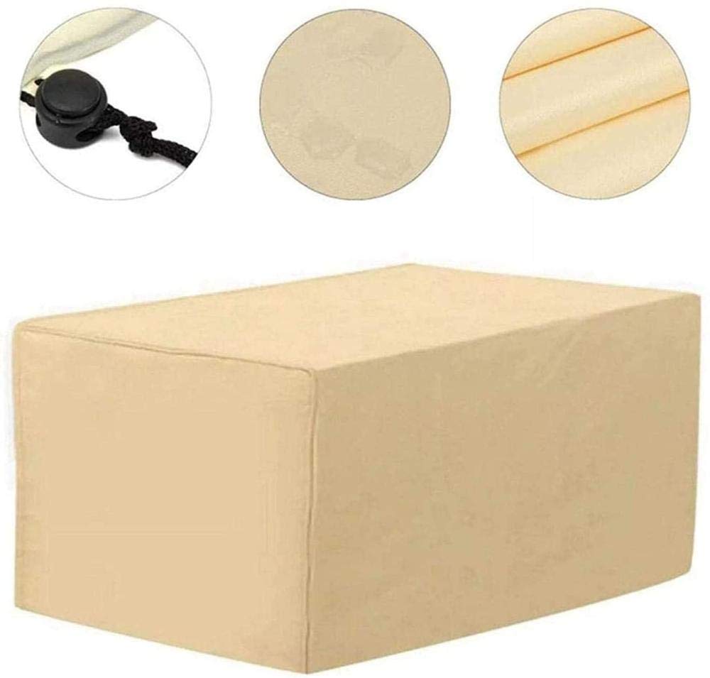 Housse de protection carrée en tissu Oxford 600D imperméable pour table de jardin - Anti-vent et UV - Convient pour table et chaises - 200 x 160 x 70 cm - Vert
