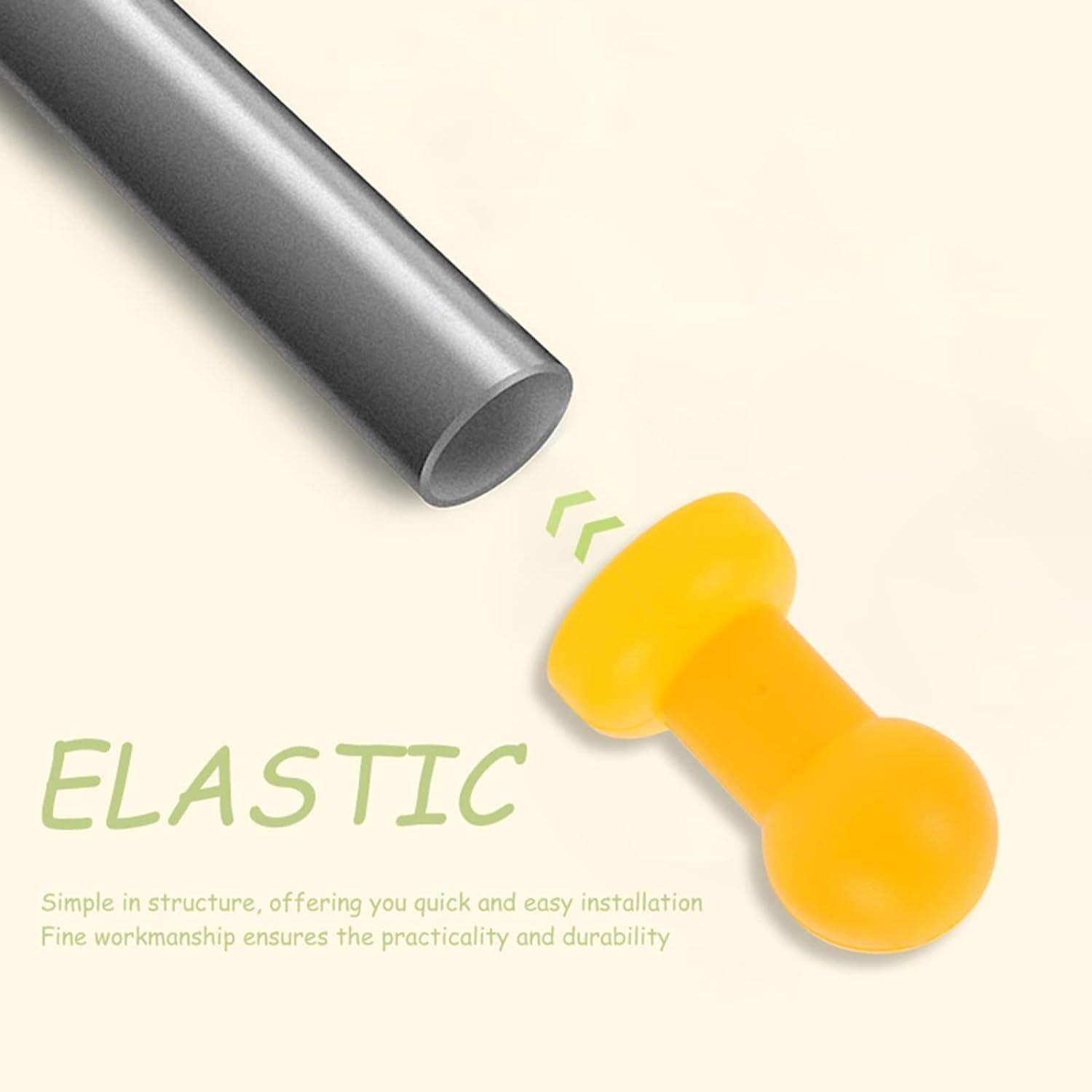 Lot De 6 Capuchons De Poteau De Trampoline – Jaune, En Plastique, Pour Crochet De Filet – Diamètre 9x5 Cm