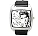 Produktbild TAPORT® Unisex Uhr Analog Quarzwerk mit Leder Armband Elvis Presley E1 Schwartz Quadrant