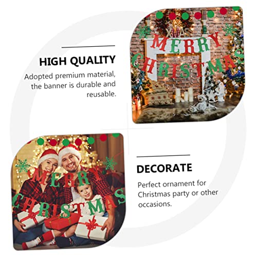 Colgantes de fiesta de Navidad de papel ABOOFAN con letrero de alfabeto, 2 uds 3